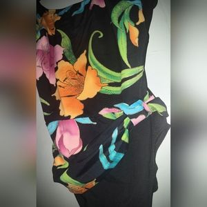 Vintage Floral Longitude Swimsuit